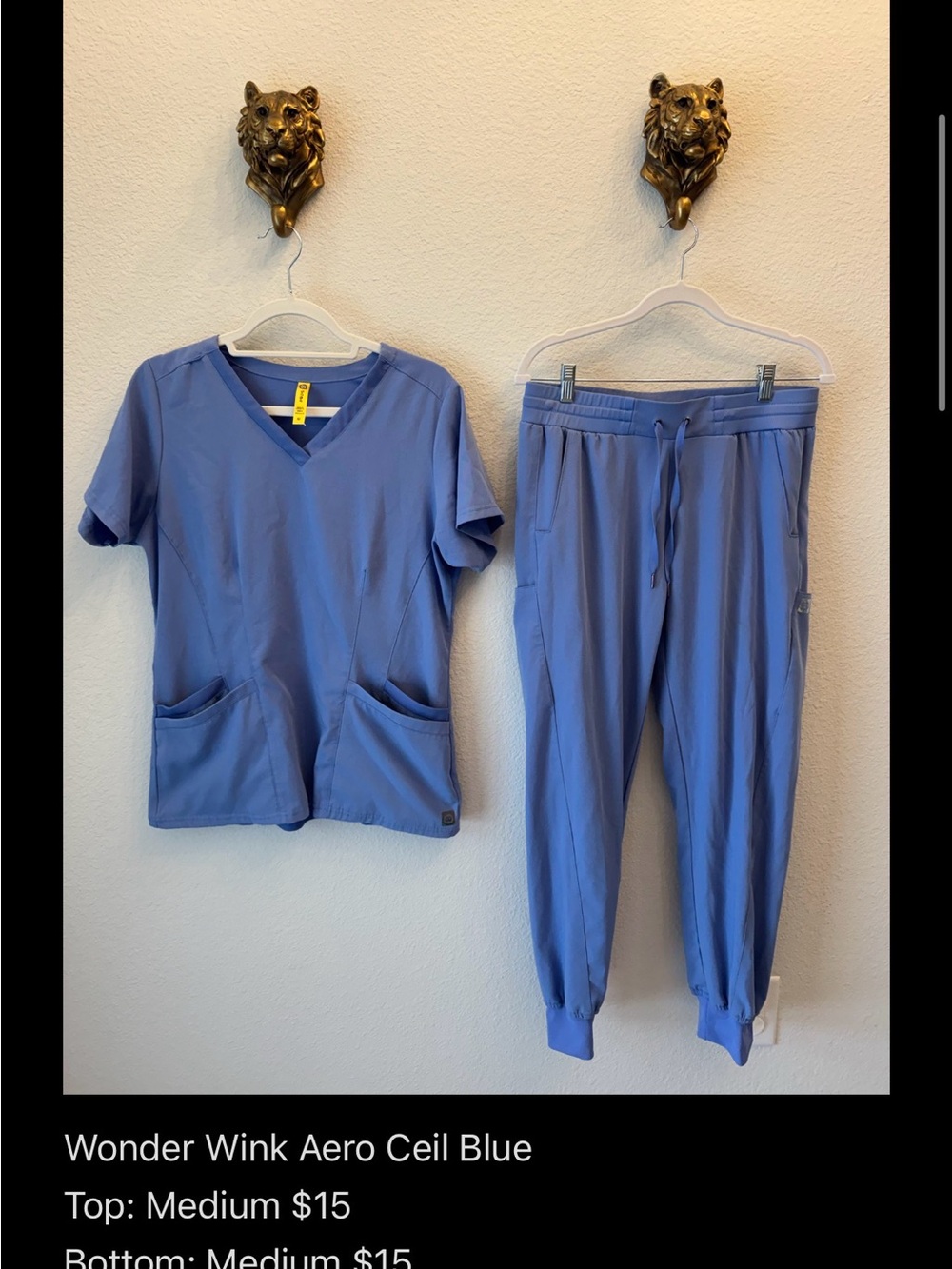 WonderWink Women's Scrub Set in Ceil Blue